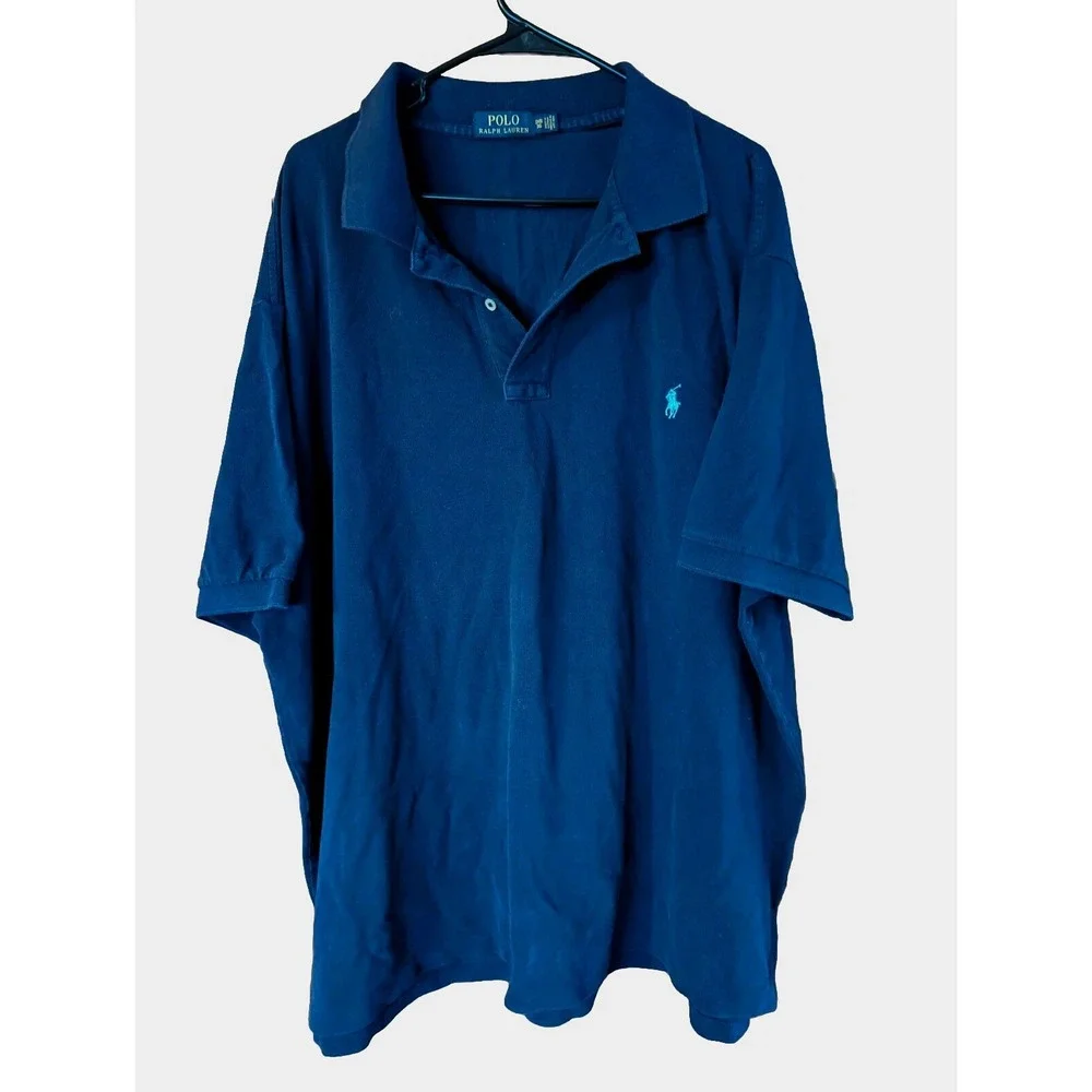POLO RALPH LAUREN‎ Mens 3XB 3G  BIG Blue Navy Collared POLO